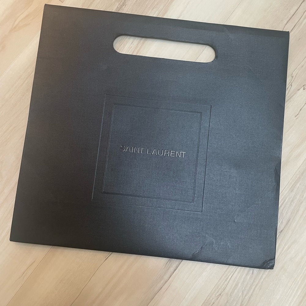 Saint Laurent Matte Black Tote Shopping Bag